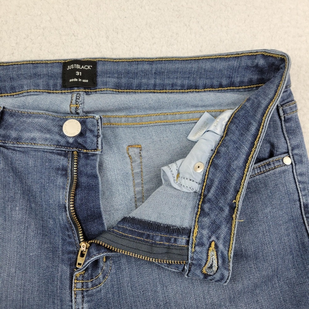 Just Black Jeans Womens 31 Blue Skinny Stretch Denim High Rise Made in USA BP03 - Picture 6 of 12